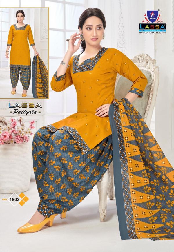 Ap Lassa Patiyala Vol-16 Cotton Designer Patiyala Dress Material 